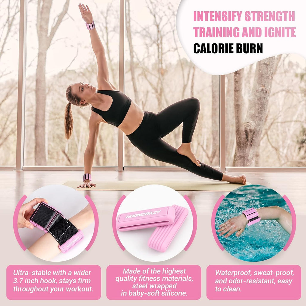 Pilates Wrist Ankle Weight for Women, Adjustable Weight Set of 2