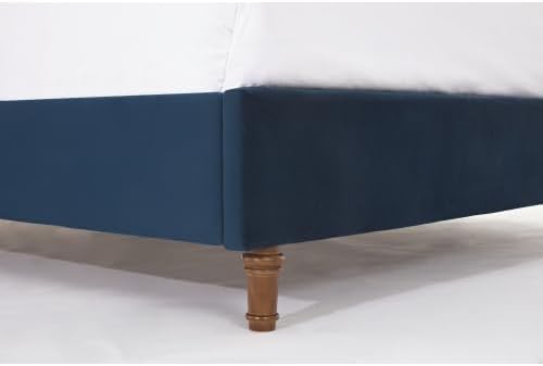 Upholstered Bed Frame, 54" Tall Headboard Wingback Upholstered Platform Bed Frame for Kids Teens Adults Bedroom Strong Wood Slats Support/No Box Spring Needed (Blue, King)