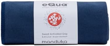 Manduka eQua Hot Yoga Mat Towel - 72" | Instant Moisture Activated Grip | Ultra Soft Microfiber | Quick Dry, Daily Use Ready | Lightweight, Travel Friendly Mat Layer
