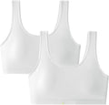 Herepai Big Girls' Sports Bra with Breathable Pads Teens Cotton Training Bras