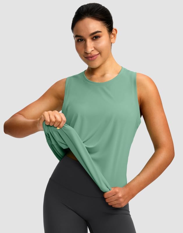 Women's Workout Tops Racerback Athletic Tank Tops Sleeveless Loose Fit Yoga Running Gym Shirts for Women