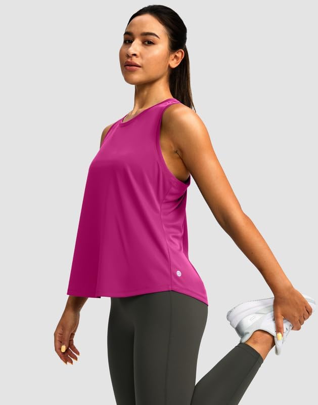 Women's Workout Tops Racerback Athletic Tank Tops Sleeveless Loose Fit Yoga Running Gym Shirts for Women