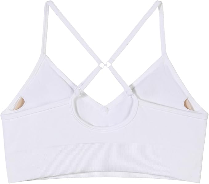 AUROLA Serpent Seamless Sports Bras for Women,Backless Padded Strappy Workout Gym Yoga Crop Tops
