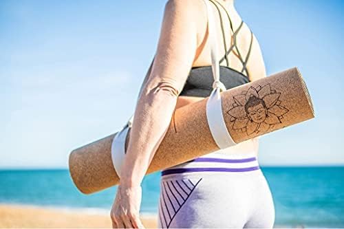 Premium Cork Yoga Mat With Alignment Marks - 5mm Thick Non Slip Hot Yoga Mat - Eco-friendly Non Toxic - Includes Strap and Bag
