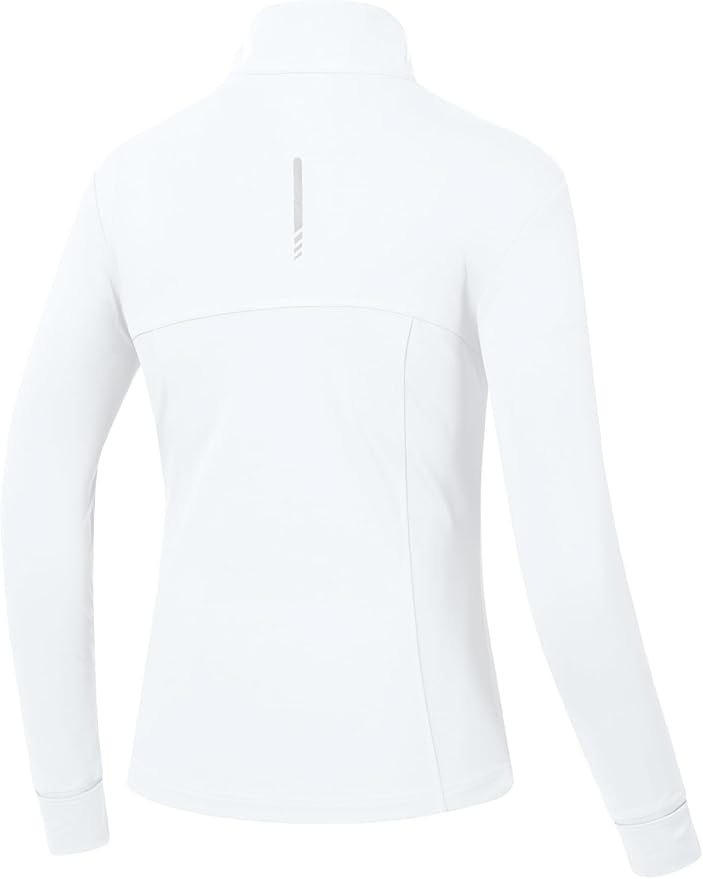 BGOWATU Women's Workout Jacket Lightweight Zip up Running Athletic Jackets with Thumb Holes