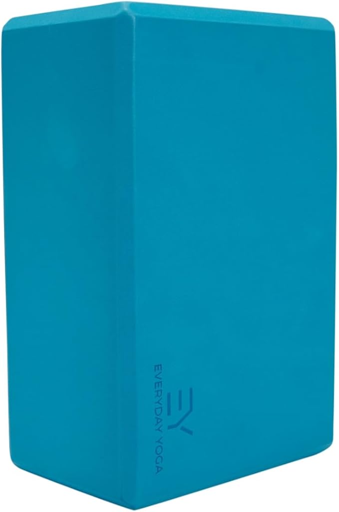 Everyday Yoga Premium Foam Block - Non-Slip High-Density Yoga Block for Balance, Stability & Stretching, EVA Foam Support, Multi Colors (Single Block)