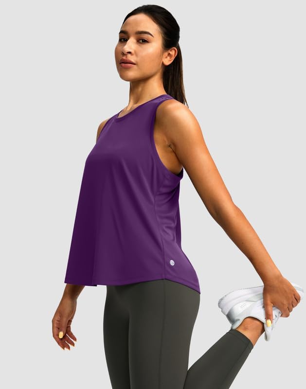 Women's Workout Tops Racerback Athletic Tank Tops Sleeveless Loose Fit Yoga Running Gym Shirts for Women