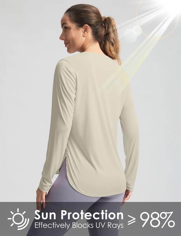 Women's Sun Shirts UPF 50+ Long Sleeve UV Protection Shirt Lightweight Quick Dry Workout Hiking Tops for Women