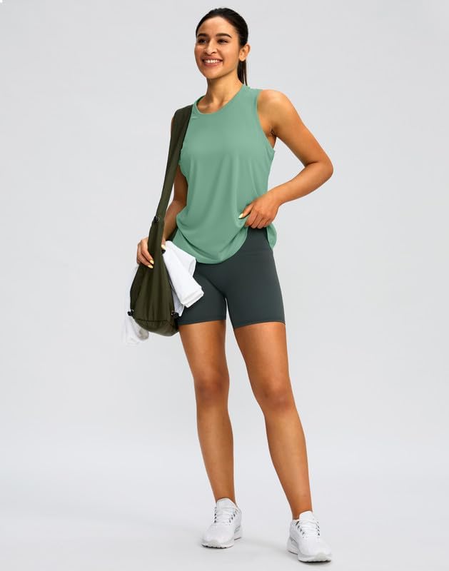 Women's Workout Tops Racerback Athletic Tank Tops Sleeveless Loose Fit Yoga Running Gym Shirts for Women