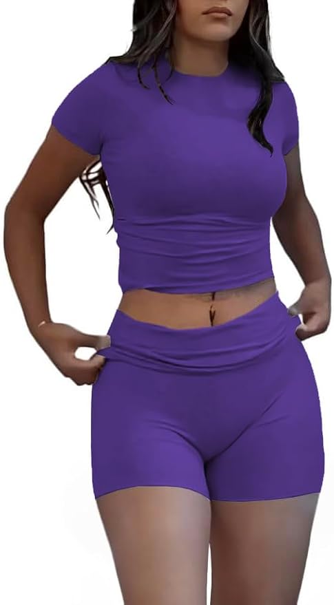 Nimsruc Two Piece Lounge Sets For Women short sets