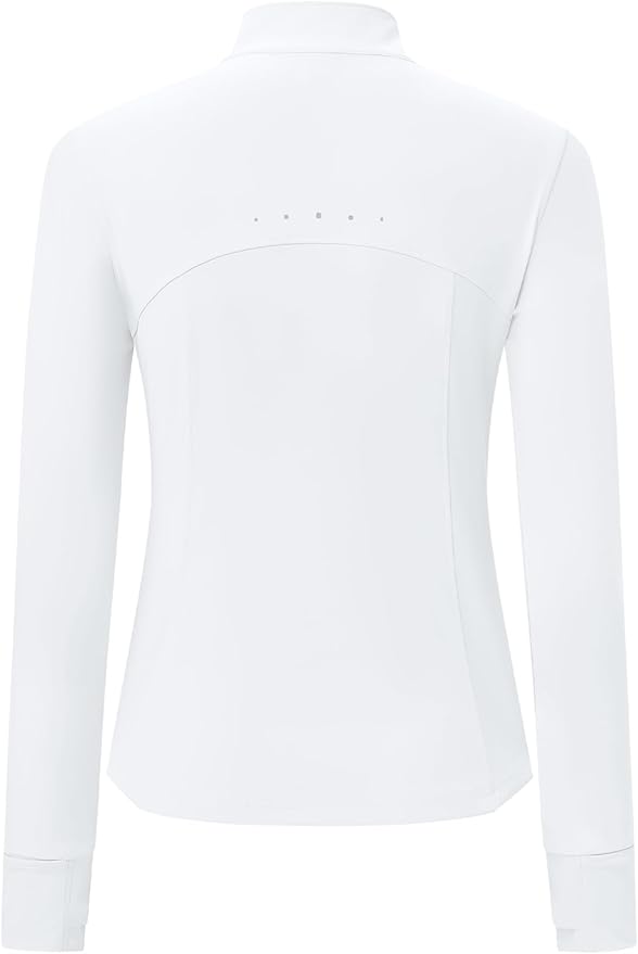 BGOWATU Women's Workout Athletic Jacket Full Zip Running Jackets Gym Yoga Track Tops with Pockets Thumb Hole