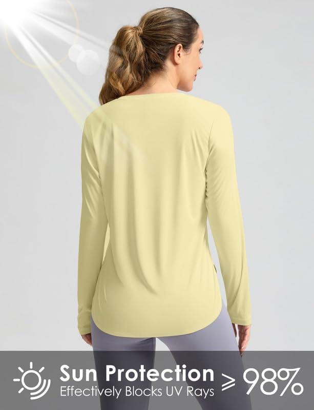 Women's Sun Shirts UPF 50+ Long Sleeve UV Protection Shirt Lightweight Quick Dry Workout Hiking Tops for Women
