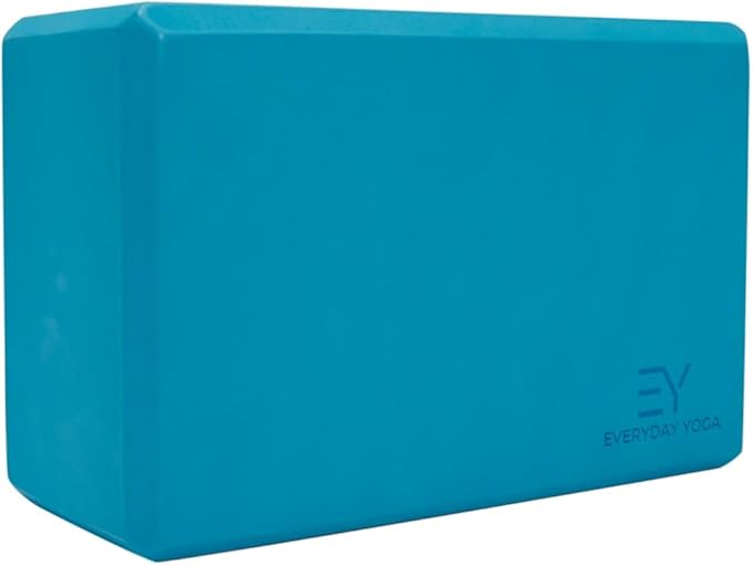 Everyday Yoga Premium Foam Block - Non-Slip High-Density Yoga Block for Balance, Stability & Stretching, EVA Foam Support, Multi Colors (Single Block)
