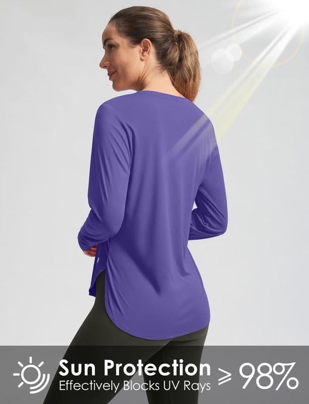 Women's Sun Shirts UPF 50+ Long Sleeve UV Protection Shirt Lightweight Quick Dry Workout Hiking Tops for Women