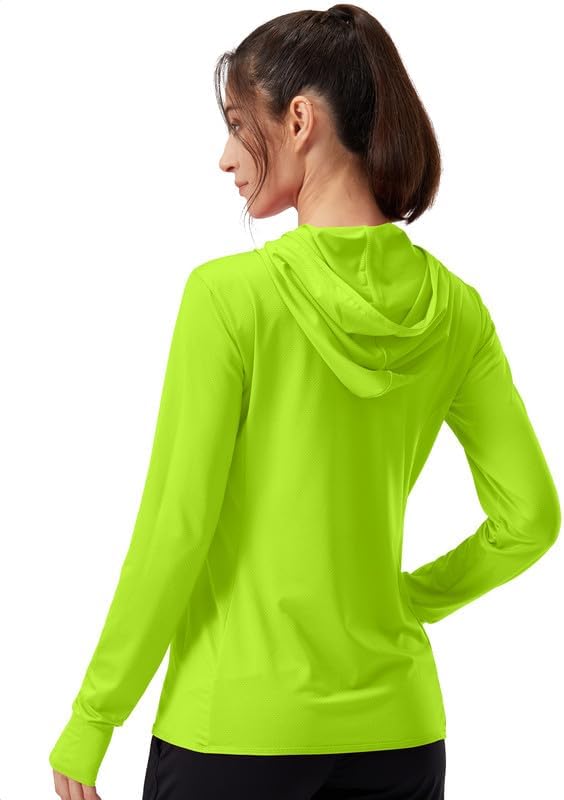 Soothfeel Women's UPF 50+ Sun Protection Hoodie Jacket Lightweight Long Sleeve Sun Shirt for Women with Pocket Hiking Outdoor