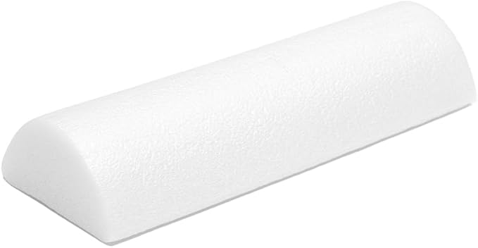 Medium/Firm White PE Foam Roller (18" Half Round)