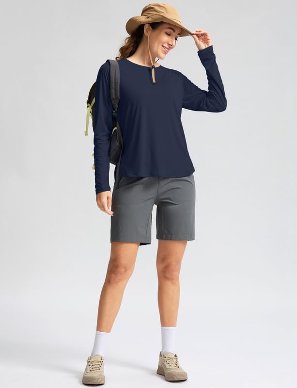 Women's Sun Shirts UPF 50+ Long Sleeve UV Protection Shirt Lightweight Quick Dry Workout Hiking Tops for Women