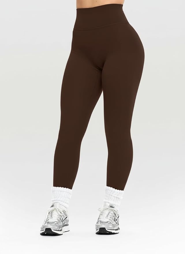 Olmlmt No Front Seam Workout Leggings for Women Tummy Control Butt Lifting Leggings Buttery Soft Gym Yoga Pants