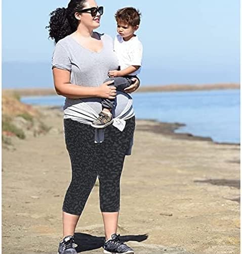 3 Pack Women's Plus Size Capri Leggings High Waist Tummy Control, Stretchy Yoga Workout Pants (XL-4X) - Spandex Elastic Fit