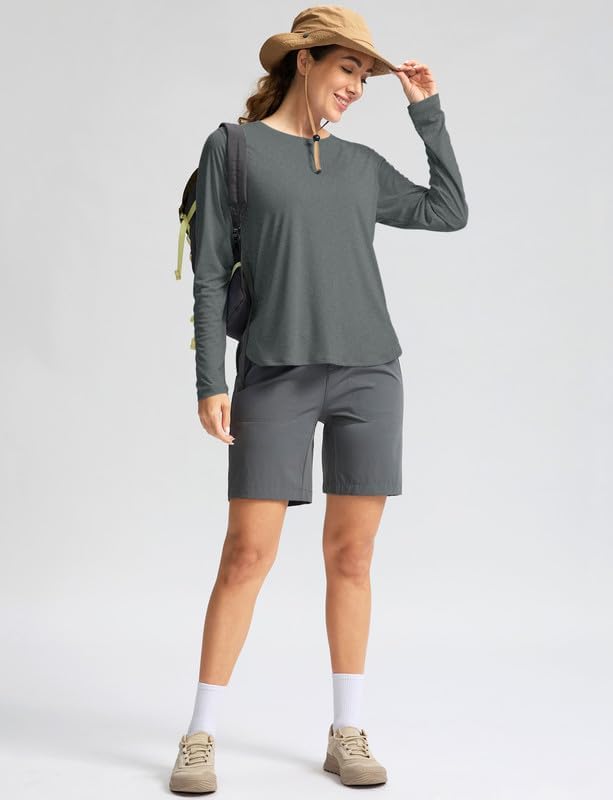 Women's Sun Shirts UPF 50+ Long Sleeve UV Protection Shirt Lightweight Quick Dry Workout Hiking Tops for Women