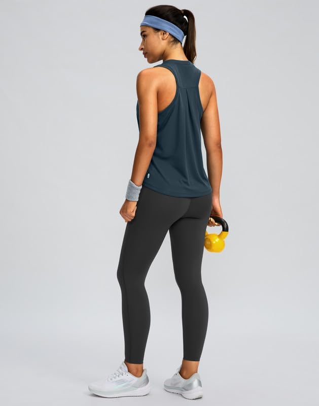 Women's Workout Tops Racerback Athletic Tank Tops Sleeveless Loose Fit Yoga Running Gym Shirts for Women