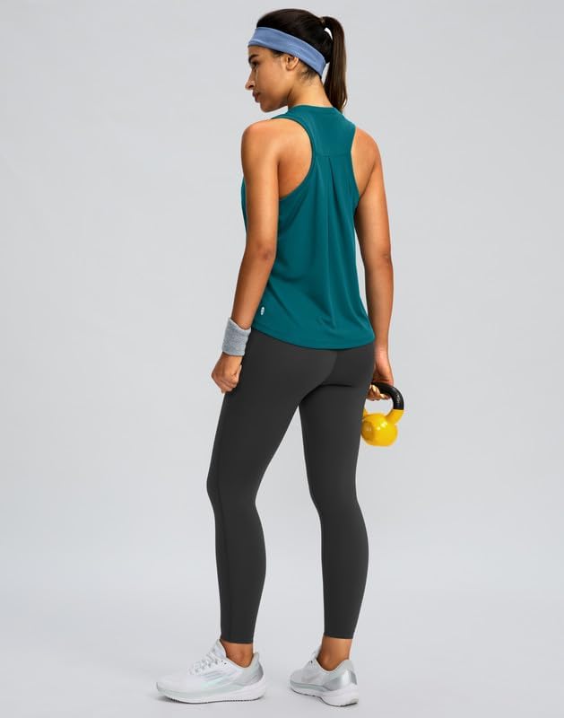 Women's Workout Tops Racerback Athletic Tank Tops Sleeveless Loose Fit Yoga Running Gym Shirts for Women