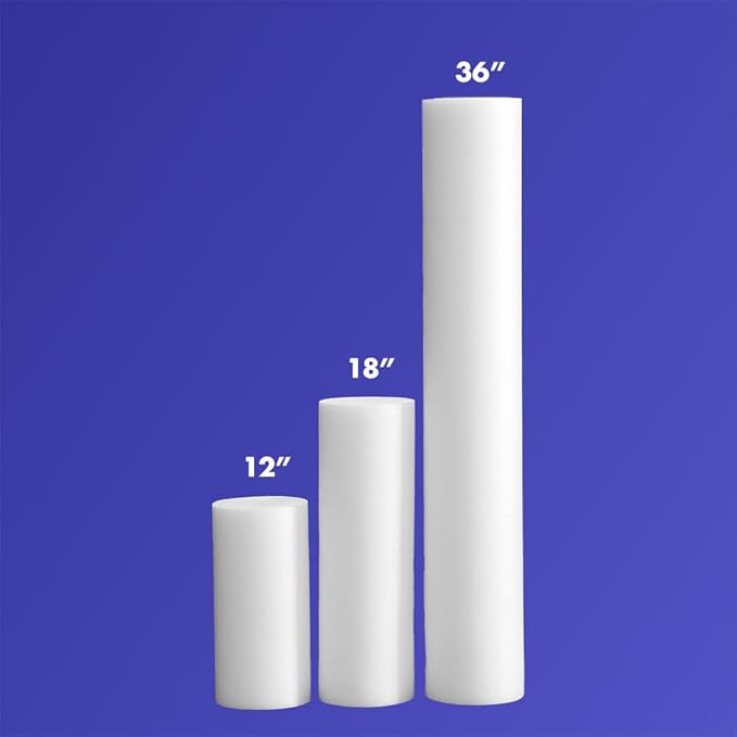 Medium/Firm White PE Foam Roller (12" Full Round)