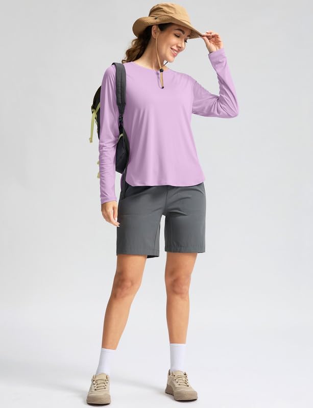 Women's Sun Shirts UPF 50+ Long Sleeve UV Protection Shirt Lightweight Quick Dry Workout Hiking Tops for Women