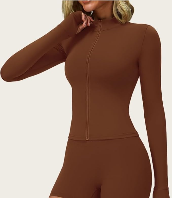 Yknktstc Womens Two Piece Tracksuit Set Long Sleeve Zipper Jacket with Athletic High Waist Leggings Workout Outfit