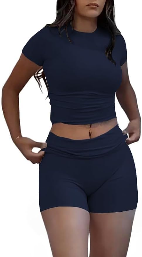 Nimsruc Two Piece Lounge Sets For Women short sets