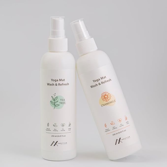 Yoga Mat Wash – Yoga Mat Spray for All Mats and Pilates, Yoga Accessories, Fitness Equipment and Gym Accessories Cleaner, Non-irritating, Non-alcohol - 8.45fl oz (Chamomile)