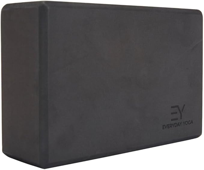 Everyday Yoga Premium Foam Block - Non-Slip High-Density Yoga Block for Balance, Stability & Stretching, EVA Foam Support, Multi Colors (Single Block)