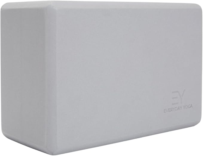 Everyday Yoga Premium Foam Block - Non-Slip High-Density Yoga Block for Balance, Stability & Stretching, EVA Foam Support, Multi Colors (Single Block)