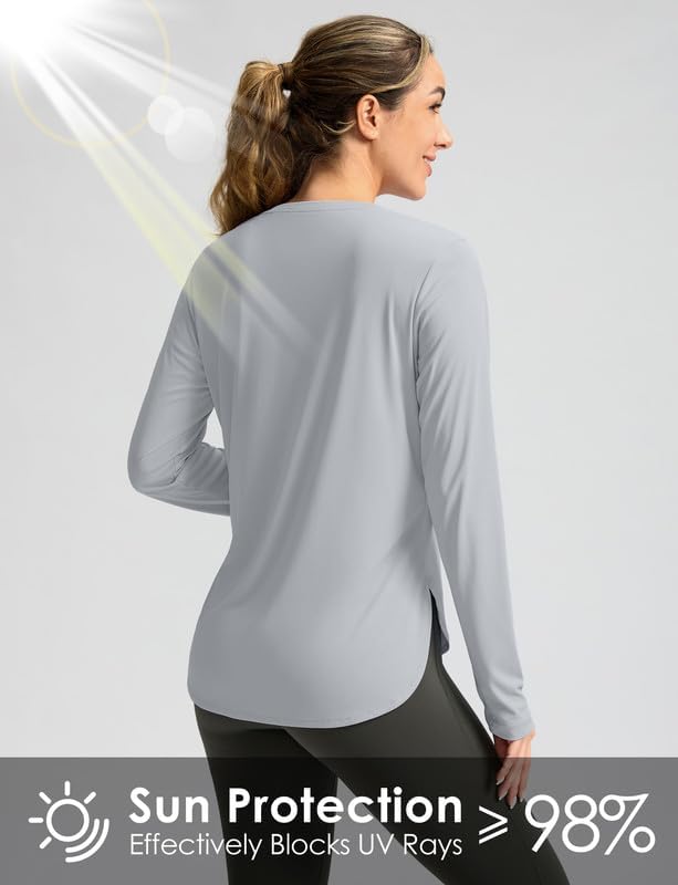 Women's Sun Shirts UPF 50+ Long Sleeve UV Protection Shirt Lightweight Quick Dry Workout Hiking Tops for Women