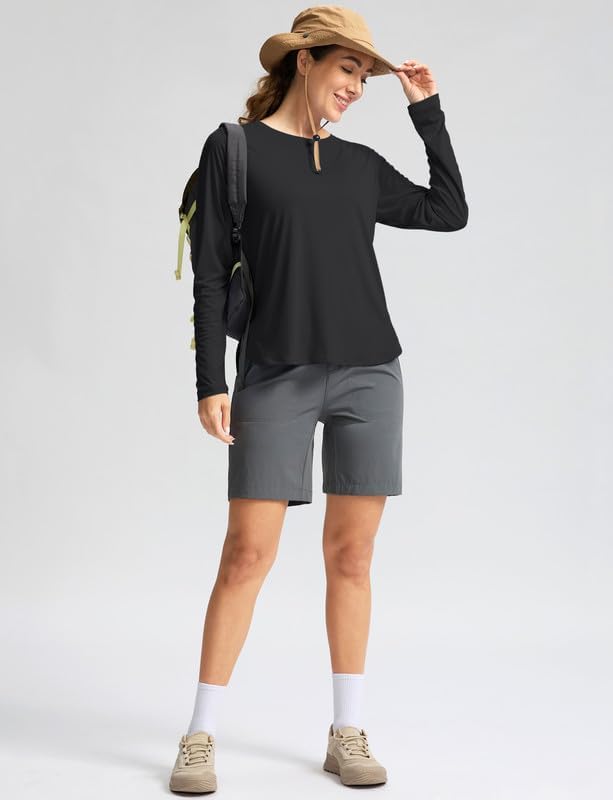 Women's Sun Shirts UPF 50+ Long Sleeve UV Protection Shirt Lightweight Quick Dry Workout Hiking Tops for Women
