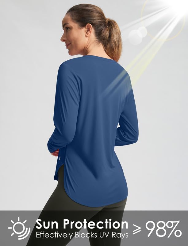 Women's Sun Shirts UPF 50+ Long Sleeve UV Protection Shirt Lightweight Quick Dry Workout Hiking Tops for Women