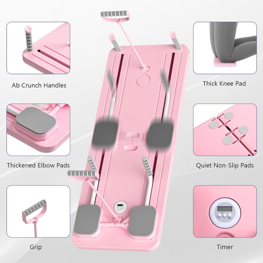 JANUA Pilates Board - Pilates Reformer Set, Multi-Purpose Foldable Pilates Reformer Board for Home, 5 in 1 Pilates Sliding Board