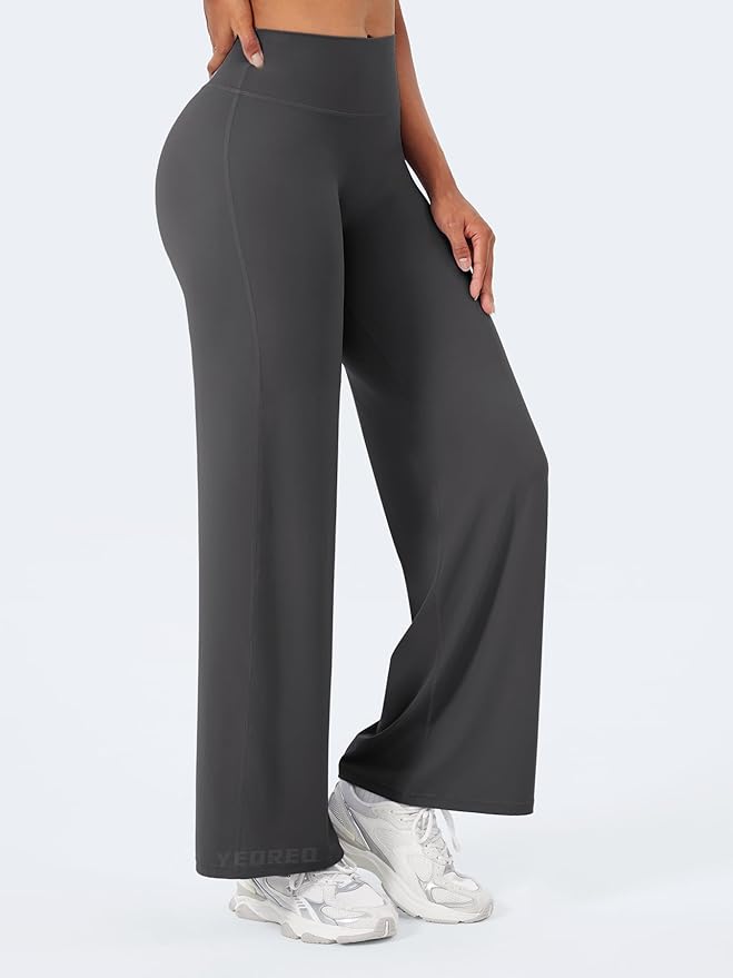 YEOREO Workout Leggings Womens No Front Seam Straight Leggings 29"/ 31.5"/ 33"/ 35" High Waist Buttery Eddiy Gym Yoga Pants