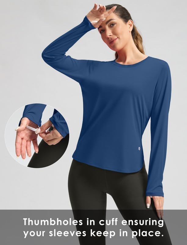 Women's Sun Shirts UPF 50+ Long Sleeve UV Protection Shirt Lightweight Quick Dry Workout Hiking Tops for Women