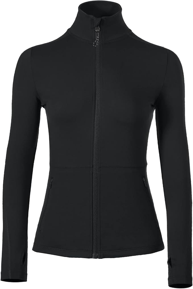 VUTRU Women's Workout Yoga Jacket Full Zip Running Athletic Track Jacket