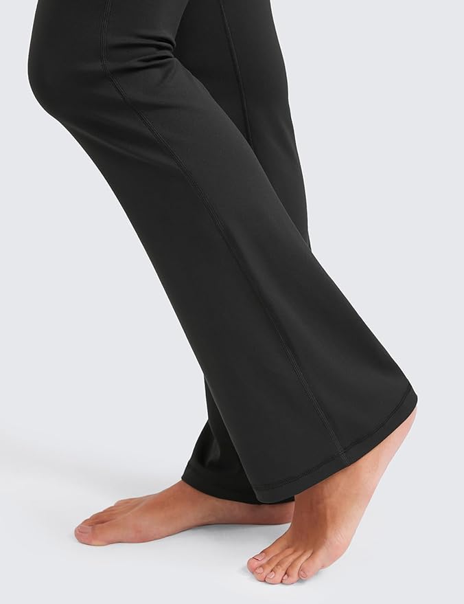 CRZ YOGA Butterluxe Flare Leggings 29"/30.5"/32"/33.5" - High Waist Bootcut Wide Leg Lounge Womens Yoga Pants with Pocket