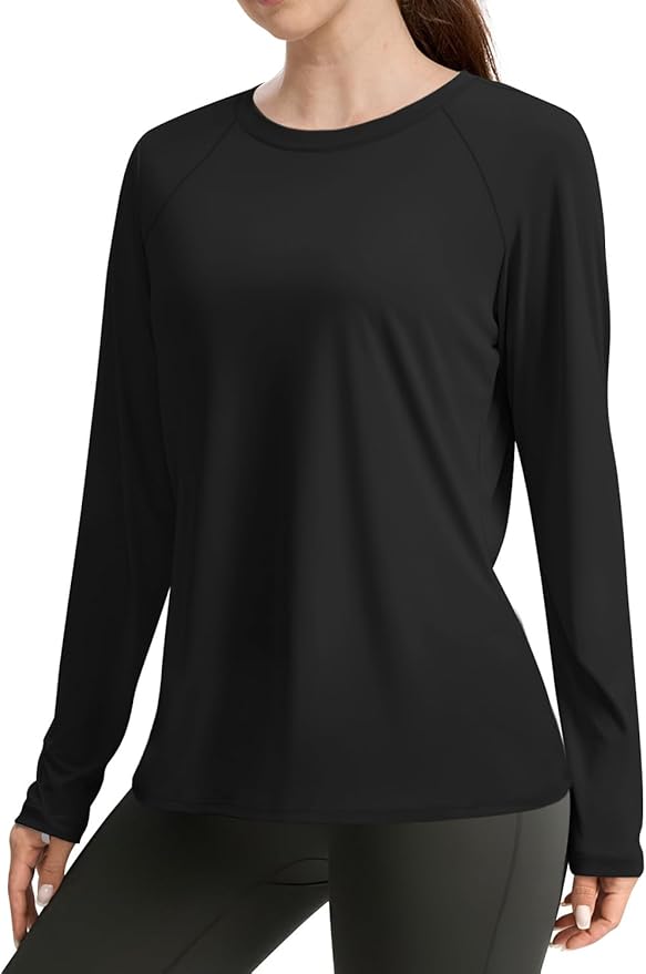 WIHOLL Workout Tops for Women Long Sleeve Sun Shirt UPF 50+ UV Protection Running Hiking Clothes Quick Dry Athletic Tops