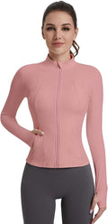 VUTRU Womens Workout Yoga Jacket Lightweight Zip Up Athletic Jacket Lightweight Cropped Jacekt with Pockets