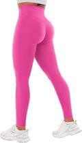 YEOREO Workout Leggings for Women Hidden Scrunch Tummy Control Leggings Agathia High Waisted Gym Yoga Pants
