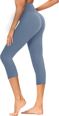 GAYHAY High Waisted Capri Leggings for Women - Soft Slim Yoga Pants for Running Cycling Workout