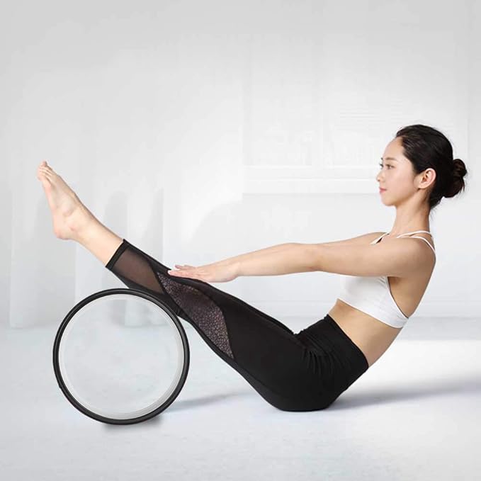 High Density PU Rubber Yoga Wheel for Stretching and Flexibility to Help Back Aches and Tension, Tear, Flexible Roller Designed, Extend Premium Back Roller