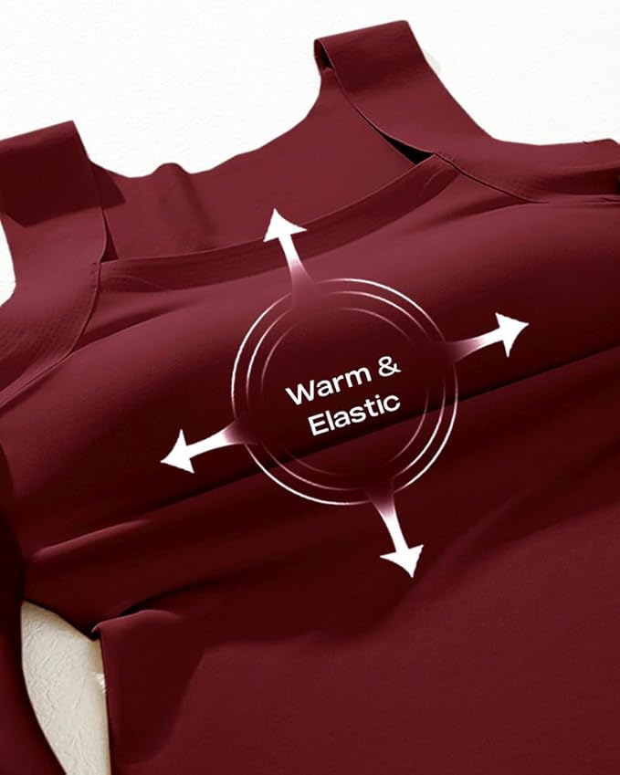 CHICME Womens U Neck Shapewear Built-in Bra Tank High Strechy Sleeveless Slim Fit Tops Camisole Workout Tops