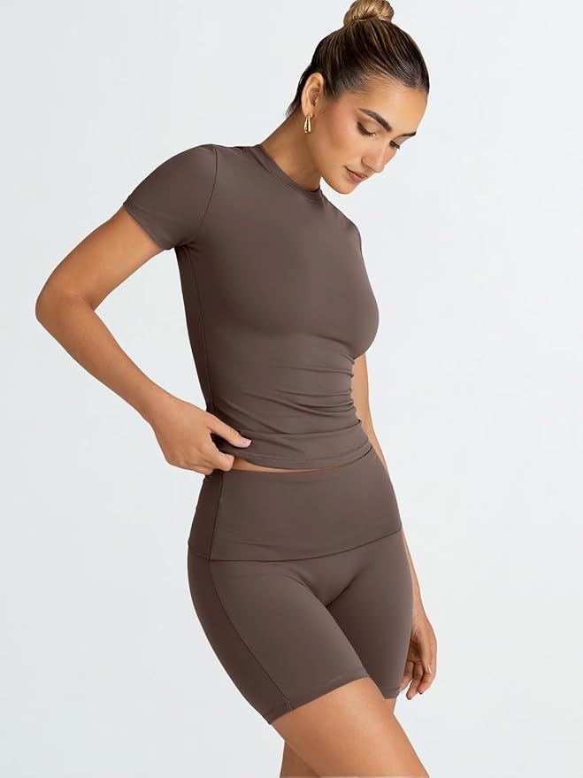 Trendy Queen 2 Piece Summer Cute Workout Sets Gym Short Set Pilates Yoga Outfits Going Out Spring Athletic Comfy Active Wear