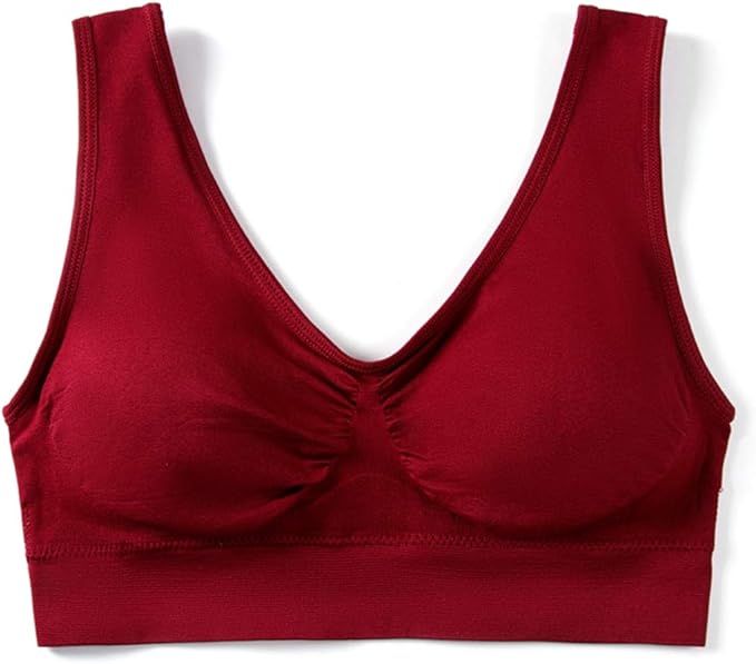 Vermilion Bird Women's 3 Pack Seamless Comfortable Sports Bra with Removable Pads