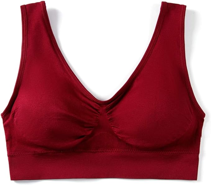 Vermilion Bird Women's 3 Pack Seamless Comfortable Sports Bra with Removable Pads